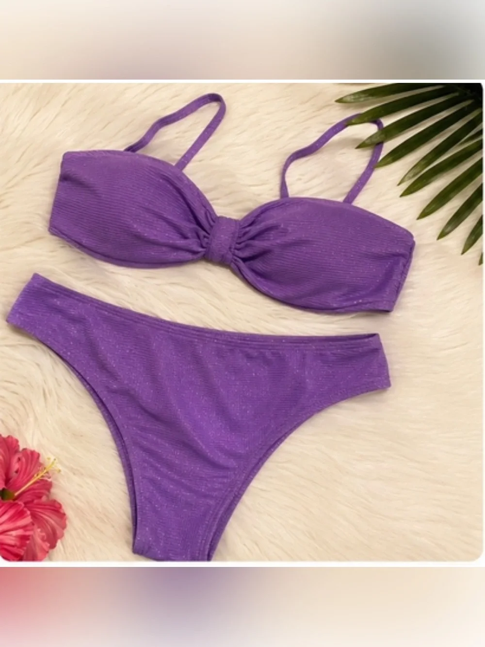 Target Purple Knot-Front Two-Piece Girls' Swim Bikini